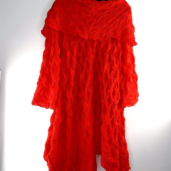 Plus Size 2x Red Seven Karat Long Sleeve Off Shoulder XLCollar  Party Dress - Picture 5 of 13